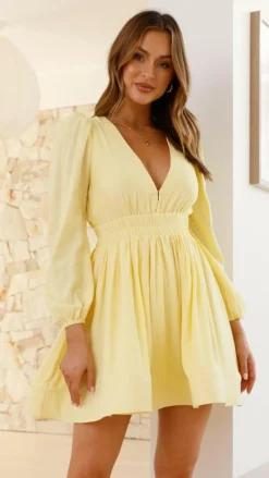 LILYWHYT Dresses|Mini^Charlotte Mini Dress - Yellow