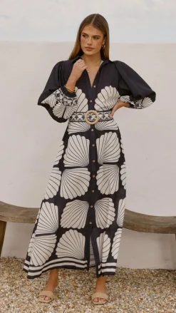 Bubblegum Dresses|Maxi^Cheyenne Long Sleeve Maxi Dress - Black