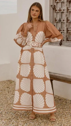 Bubblegum Dresses|Maxi^Cheyenne Long Sleeve Maxi Dress - Siena