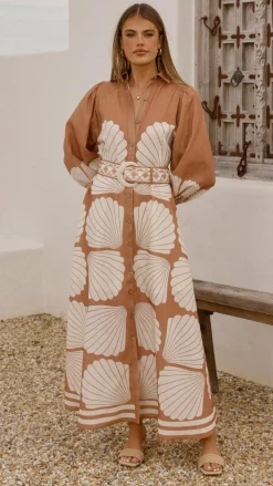 Bubblegum Dresses|Maxi^Cheyenne Long Sleeve Maxi Dress - Siena