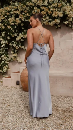 Alive Girl Dresses|Bridesmaid^Chiara Maxi Dress - Steel Blue