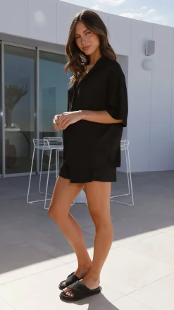 By Frankie Sets|Bottoms^Chloe Top and Shorts Set - Black