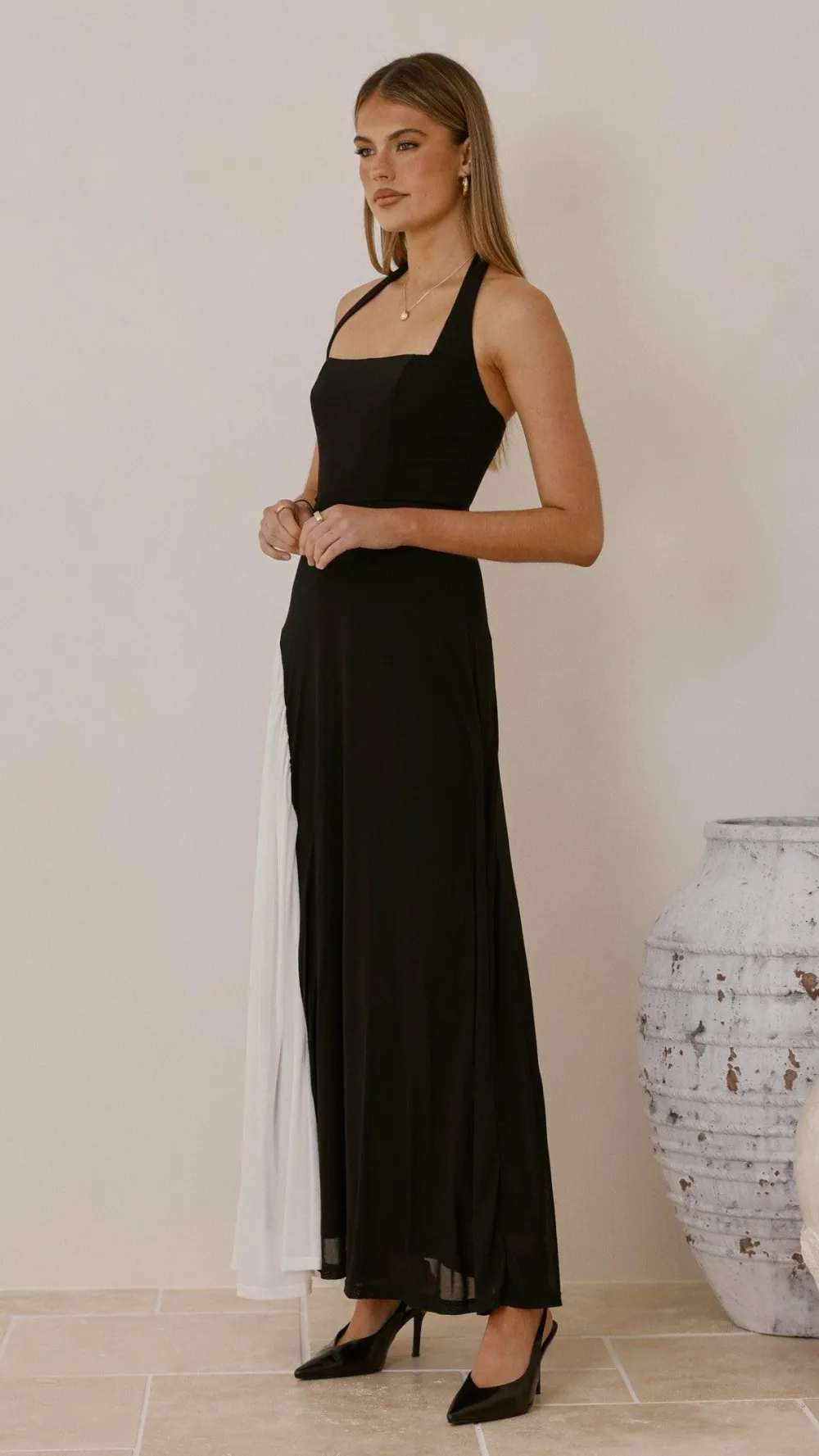 SASHA (BNE) Dresses|Maxi^Cia Maxi Dress - Black/White