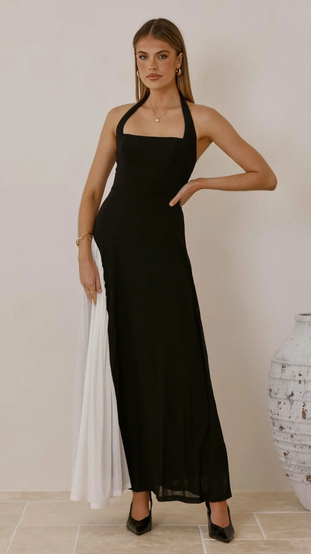 SASHA (BNE) Dresses|Maxi^Cia Maxi Dress - Black/White