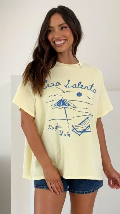 By Frankie Tops^Ciao Salento Tee - Yellow