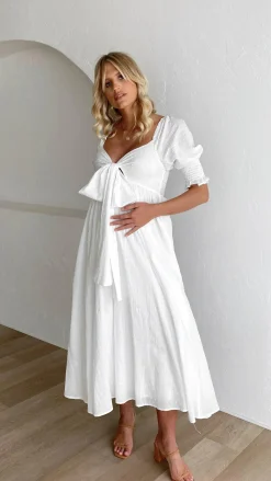 Pink Diamond Dresses|Midi^Cierra Midi Dress - White