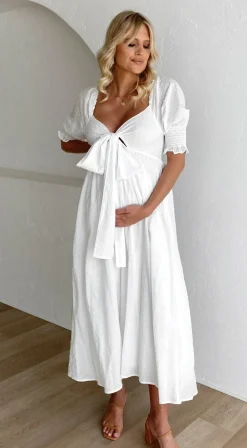 Pink Diamond Dresses|Midi^Cierra Midi Dress - White