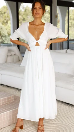 Pink Diamond Dresses|Midi^Cierra Midi Dress - White
