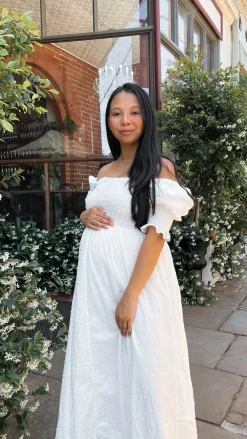 Pink Diamond Dresses|Midi^Cierra Midi Dress - White