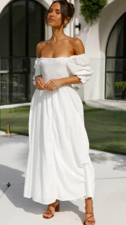 Pink Diamond Dresses|Midi^Cierra Midi Dress - White