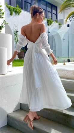 Pink Diamond Dresses|Midi^Cierra Midi Dress - White