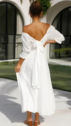 Pink Diamond Dresses|Midi^Cierra Midi Dress - White