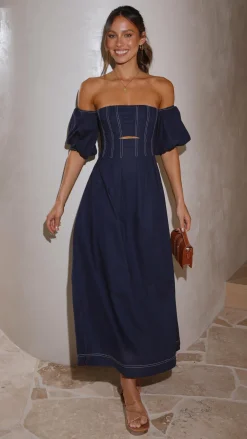 Main St Dresses|Midi^Claira Midi Dress - Navy