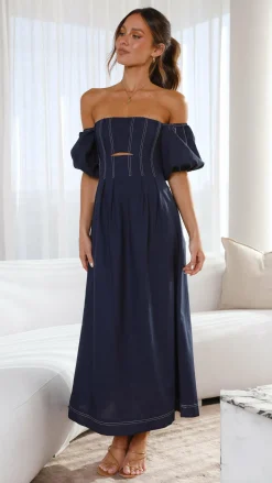 Main St Dresses|Midi^Claira Midi Dress - Navy