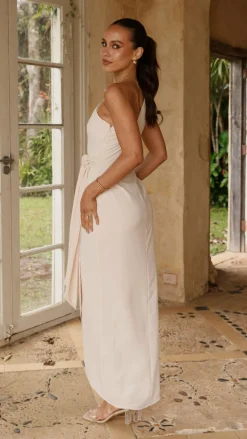 LILYWHYT Mi Amore|Dresses^Clara One Shoulder Maxi Dress - Ivory
