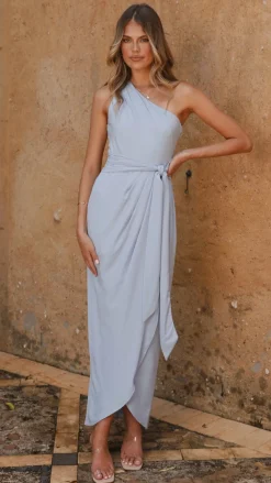 LILYWHYT Mi Amore|Dresses^Clara One Shoulder Maxi Dress - Blue