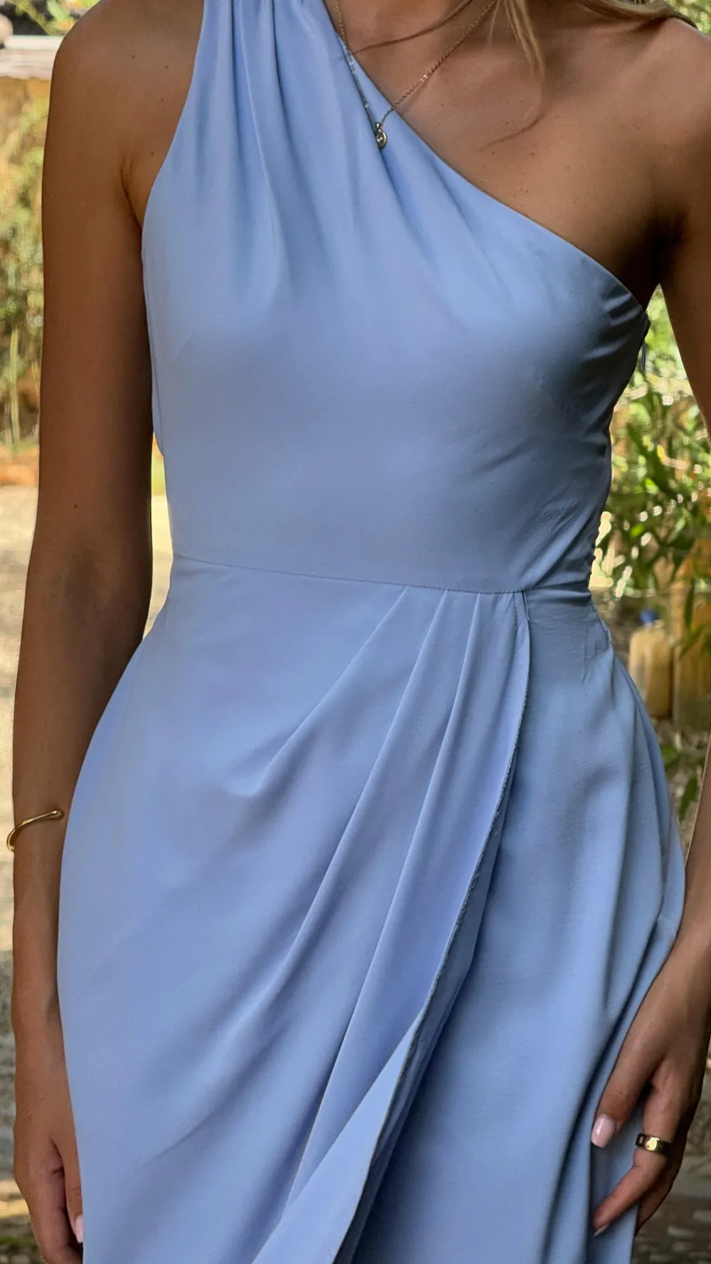 LILYWHYT Mi Amore|Dresses^Clara One Shoulder Maxi Dress - Blue