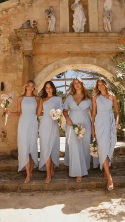 LILYWHYT Mi Amore|Dresses^Clara One Shoulder Maxi Dress - Blue