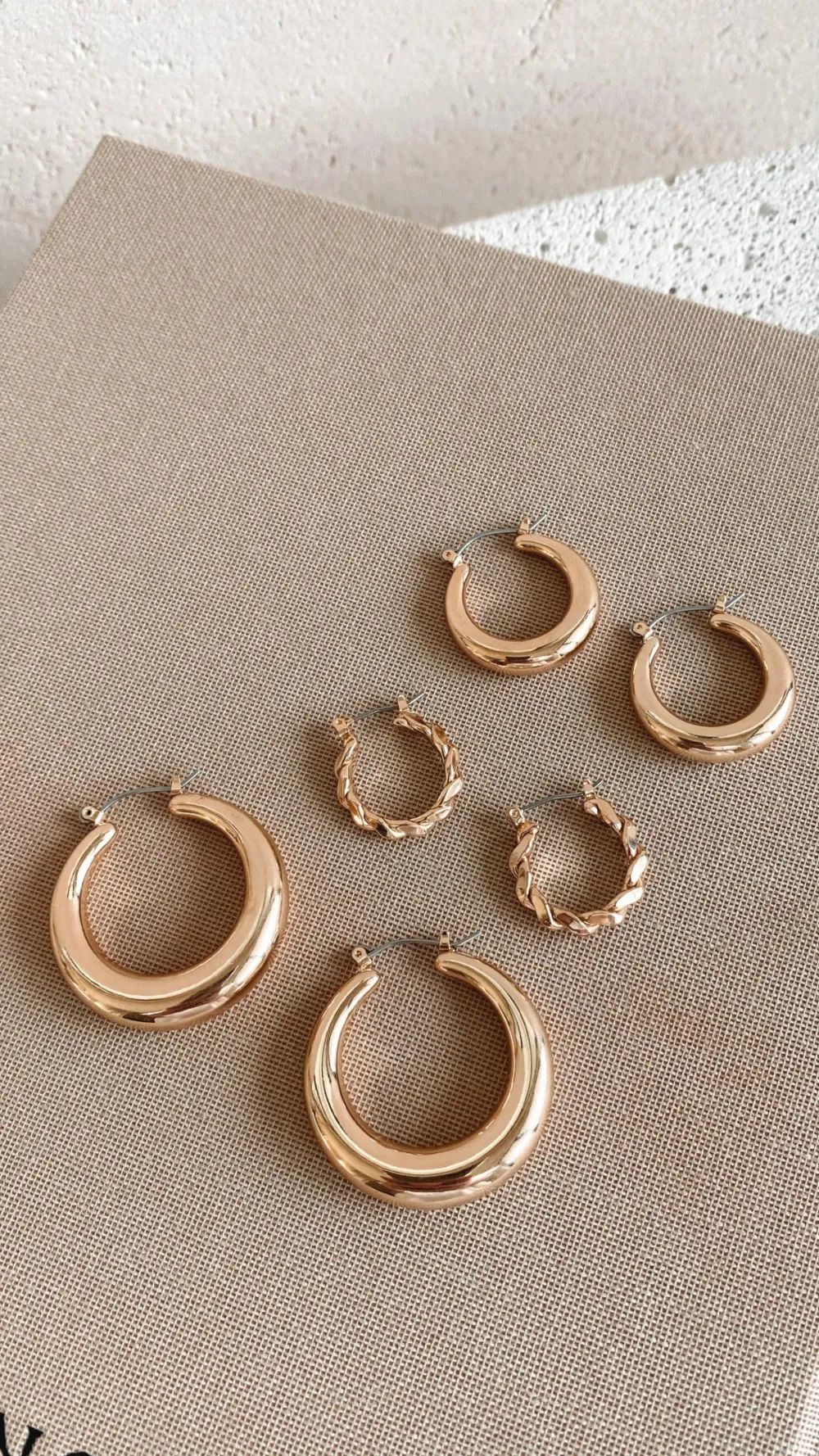 Angel Whisper Earrings|Bump Friendly^Classic Hoop Set - Gold