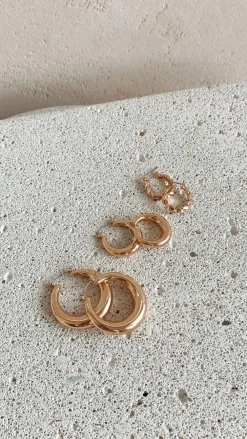 Angel Whisper Earrings|Bump Friendly^Classic Hoop Set - Gold