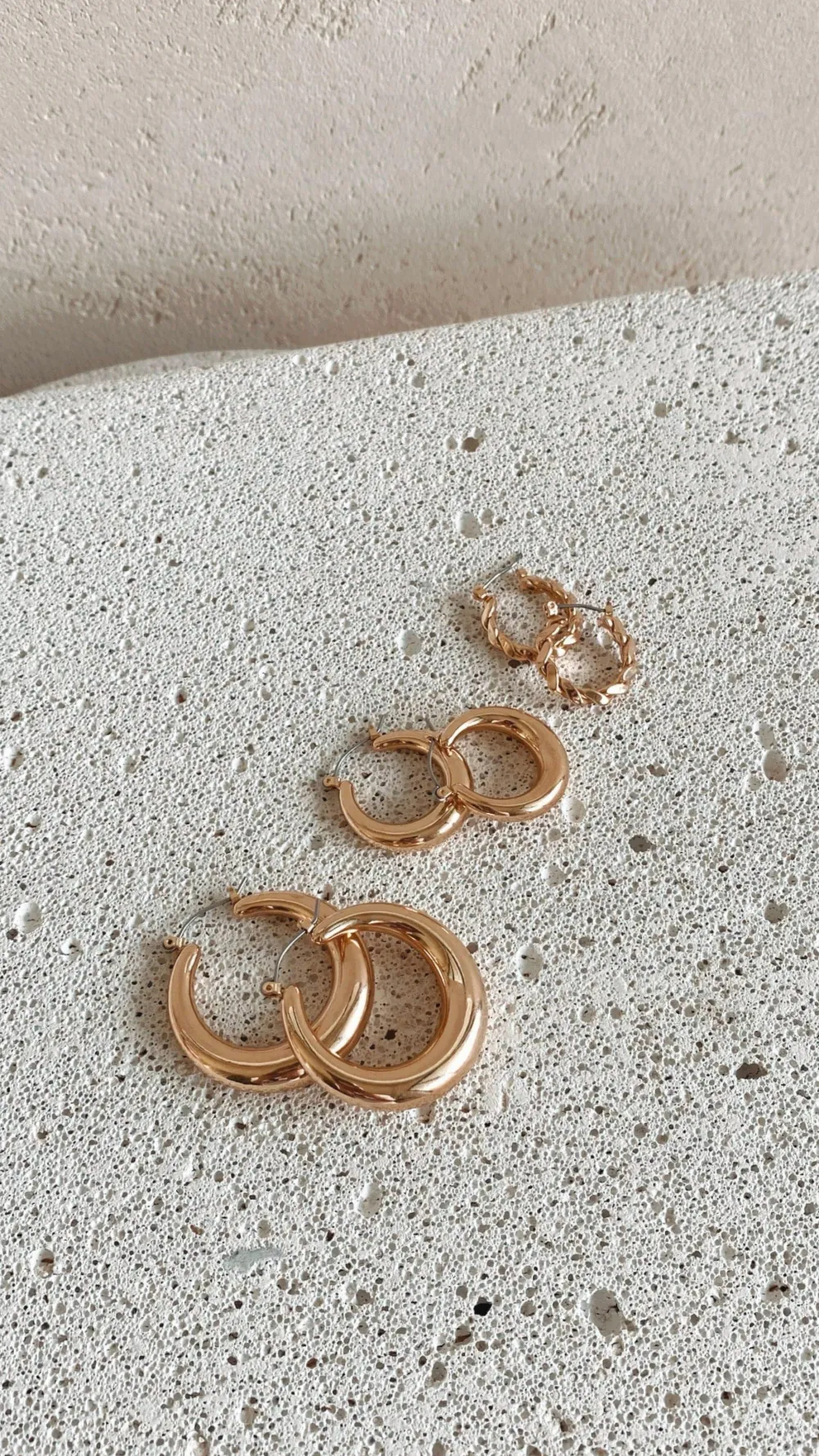 Angel Whisper Earrings|Bump Friendly^Classic Hoop Set - Gold