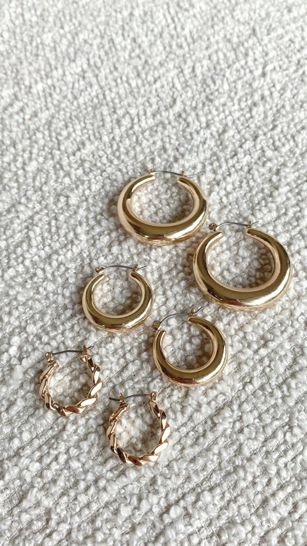 Angel Whisper Earrings|Bump Friendly^Classic Hoop Set - Gold