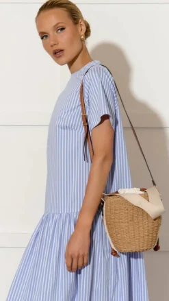 Adorne Bags^Cleo Woven Bucket Handbag - Natural / Tan