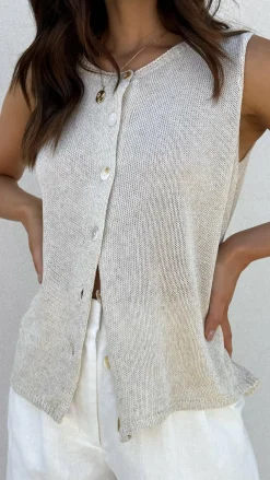 Little Lies Knit Tops|Knitwear^Cloe Top - Natural