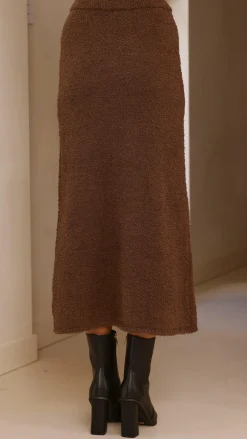 Burans Sets|Bottoms^Cohen Knit Midi Skirt - Chocolate