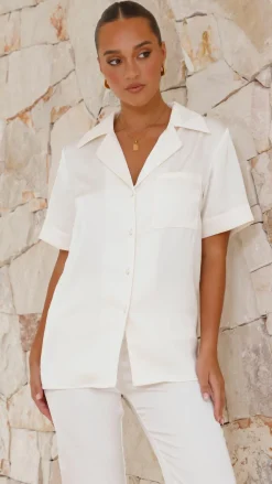 IDS Sets|Tops^Courtney Button Up Shirt - Cream