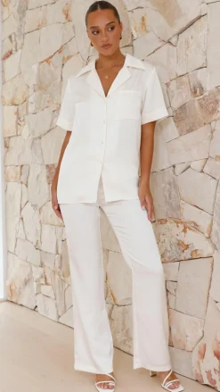 IDS Sets|Tops^Courtney Button Up Shirt - Cream