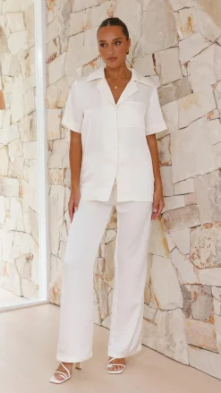 IDS Sets|Tops^Courtney Button Up Shirt - Cream