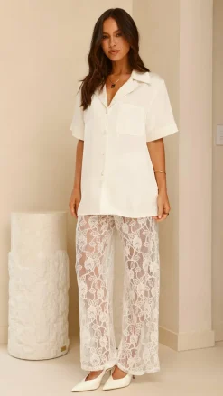 IDS Sets|Tops^Courtney Button Up Shirt - Cream