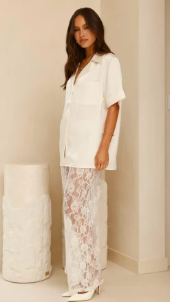 IDS Sets|Tops^Courtney Button Up Shirt - Cream