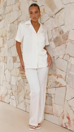 IDS Sets|Tops^Courtney Button Up Shirt - Cream