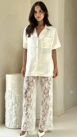 IDS Sets|Tops^Courtney Button Up Shirt - Cream