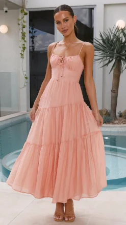 LILYWHYT Dresses|Maxi^Cove Maxi Dress - Apricot