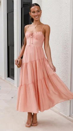 LILYWHYT Dresses|Maxi^Cove Maxi Dress - Apricot