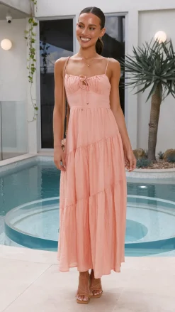 LILYWHYT Dresses|Maxi^Cove Maxi Dress - Apricot