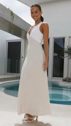 LILYWHYT Dresses|Maxi^Dae Maxi Dress - White/Natural
