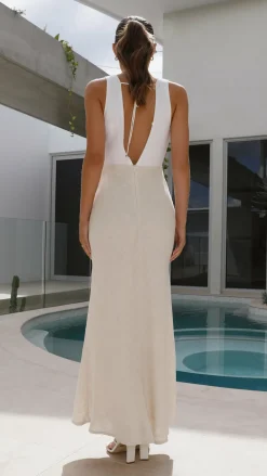 LILYWHYT Dresses|Maxi^Dae Maxi Dress - White/Natural