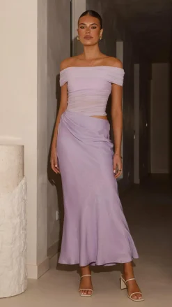 SASHA (BNE) Dresses|Maxi^Daena Off Shoulder Maxi Dress - Lilac