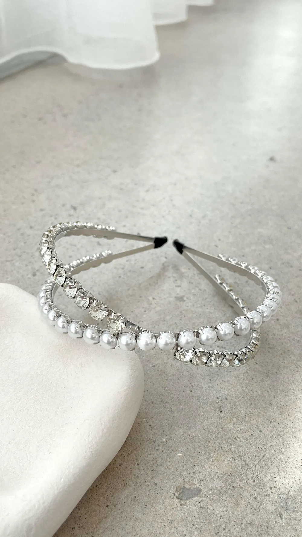 Angel Whisper Fascinators|Hair Accessories^Daley Headband - Pearl
