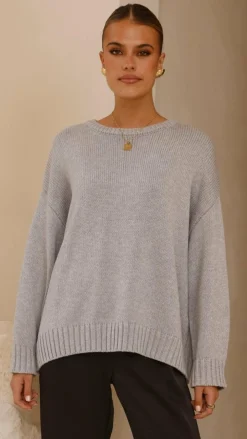 Fashion Allied Knit Tops|Knitwear^Dara Knitted Sweater - Grey
