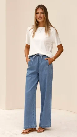 Fashion Allied The Denim Edit|Bottoms^Darby Pant - Mid Blue Denim