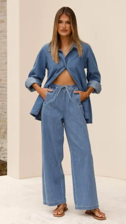 Fashion Allied The Denim Edit|Bottoms^Darby Pant - Mid Blue Denim