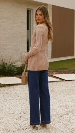 Fashion Allied Knit Tops|Knitwear^Darcy Knit Top - Mocha