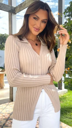 Fashion Allied Knit Tops|Knitwear^Darcy Knit Top - Oatmeal