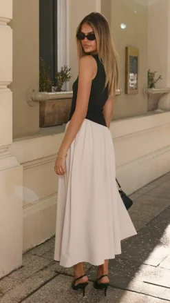 KOLI Dresses|Maxi^Darlita Maxi Dress - Black / Nude