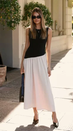 KOLI Dresses|Maxi^Darlita Maxi Dress - Black / Nude